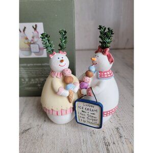 Seasons Cannon falls no ice cream snowman Xmas figure decor